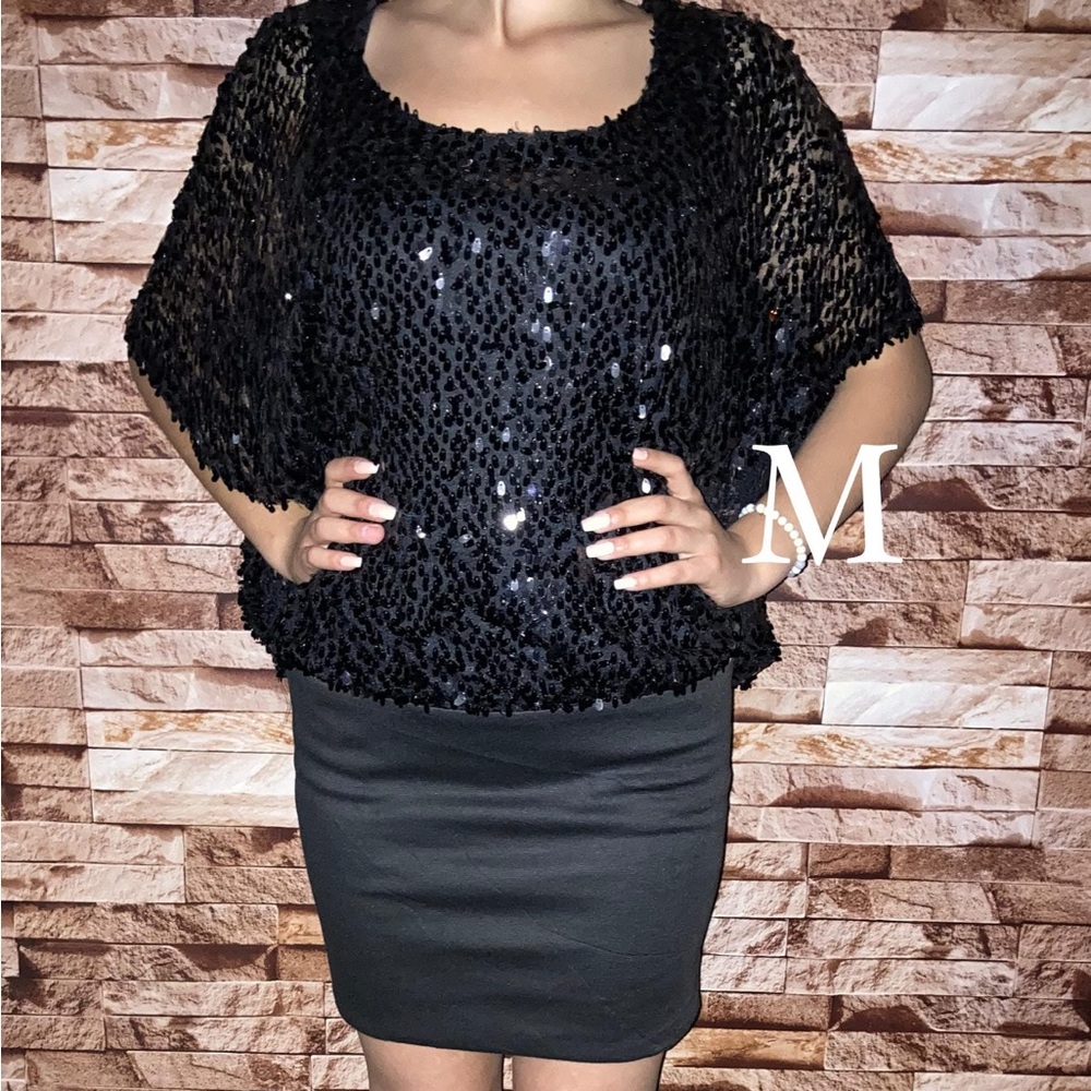 Venus‎ Black Sequin Bodycon Dress